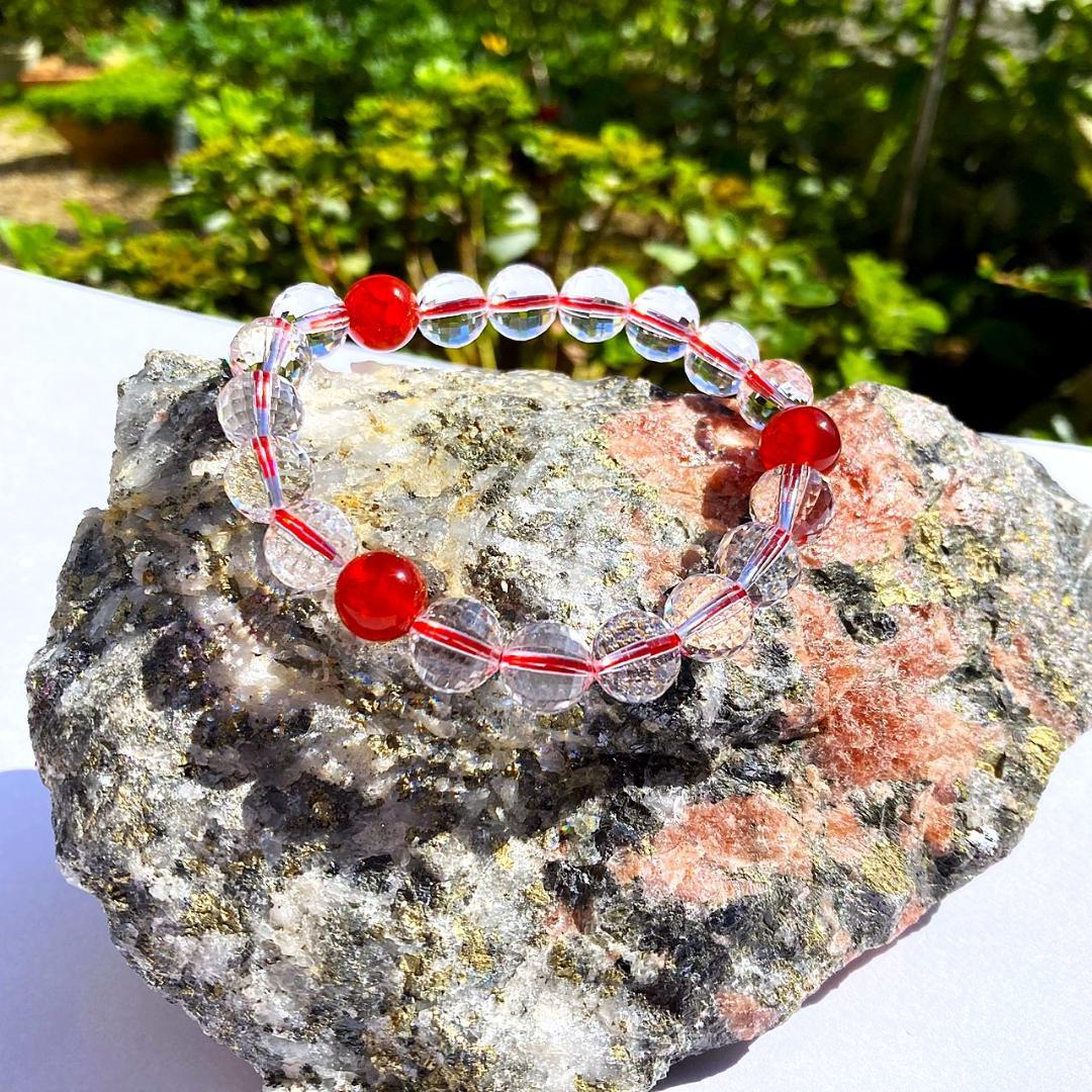 【燃える星の輝き】ファイヤーアゲート 天然石ブレスレット