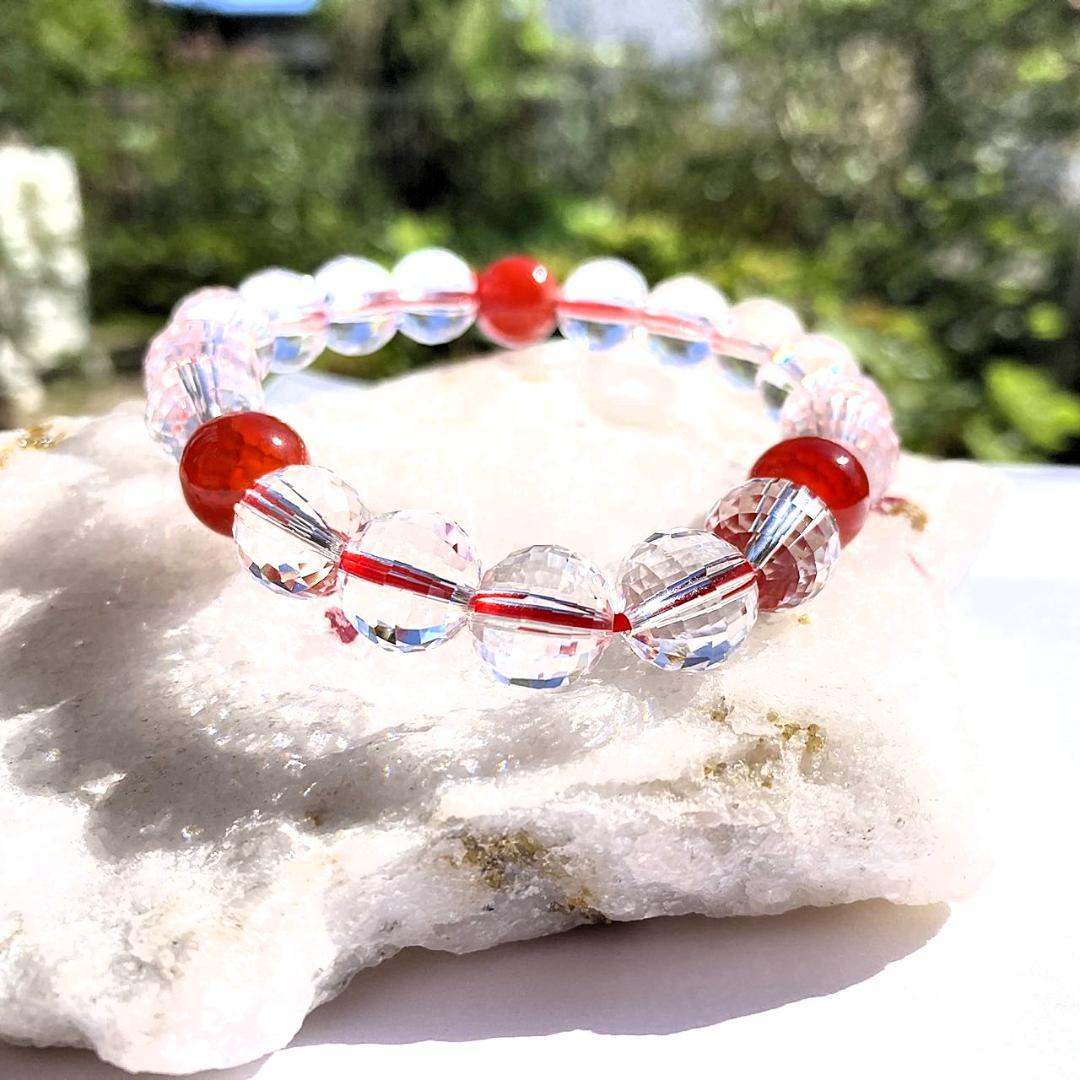 【燃える星の輝き】ファイヤーアゲート 天然石ブレスレット