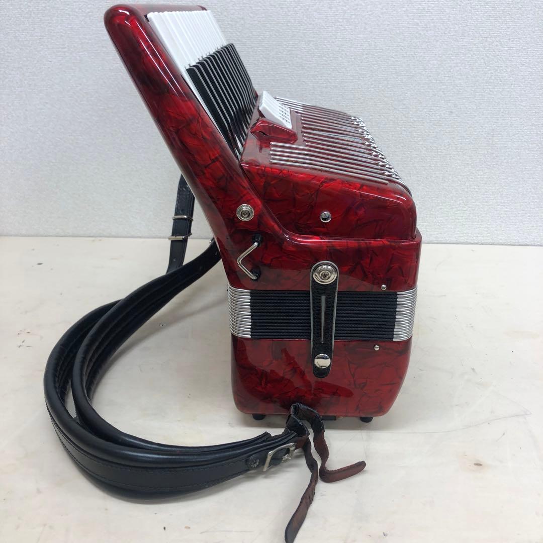 【レア】YAMAHA ヤマハ アコーディオン レッド 34鍵 80ボタン 赤