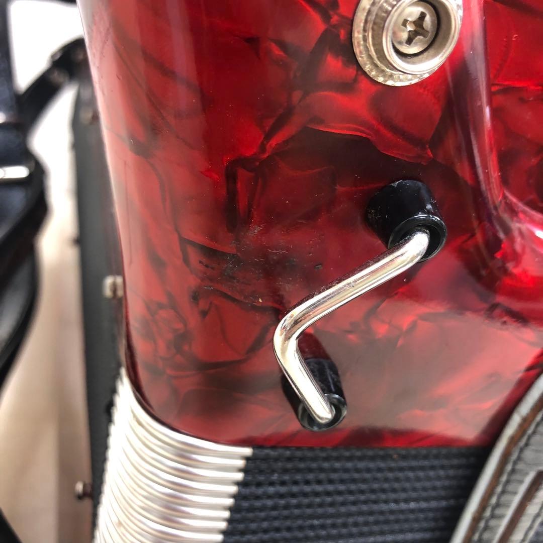 【レア】YAMAHA ヤマハ アコーディオン レッド 34鍵 80ボタン 赤