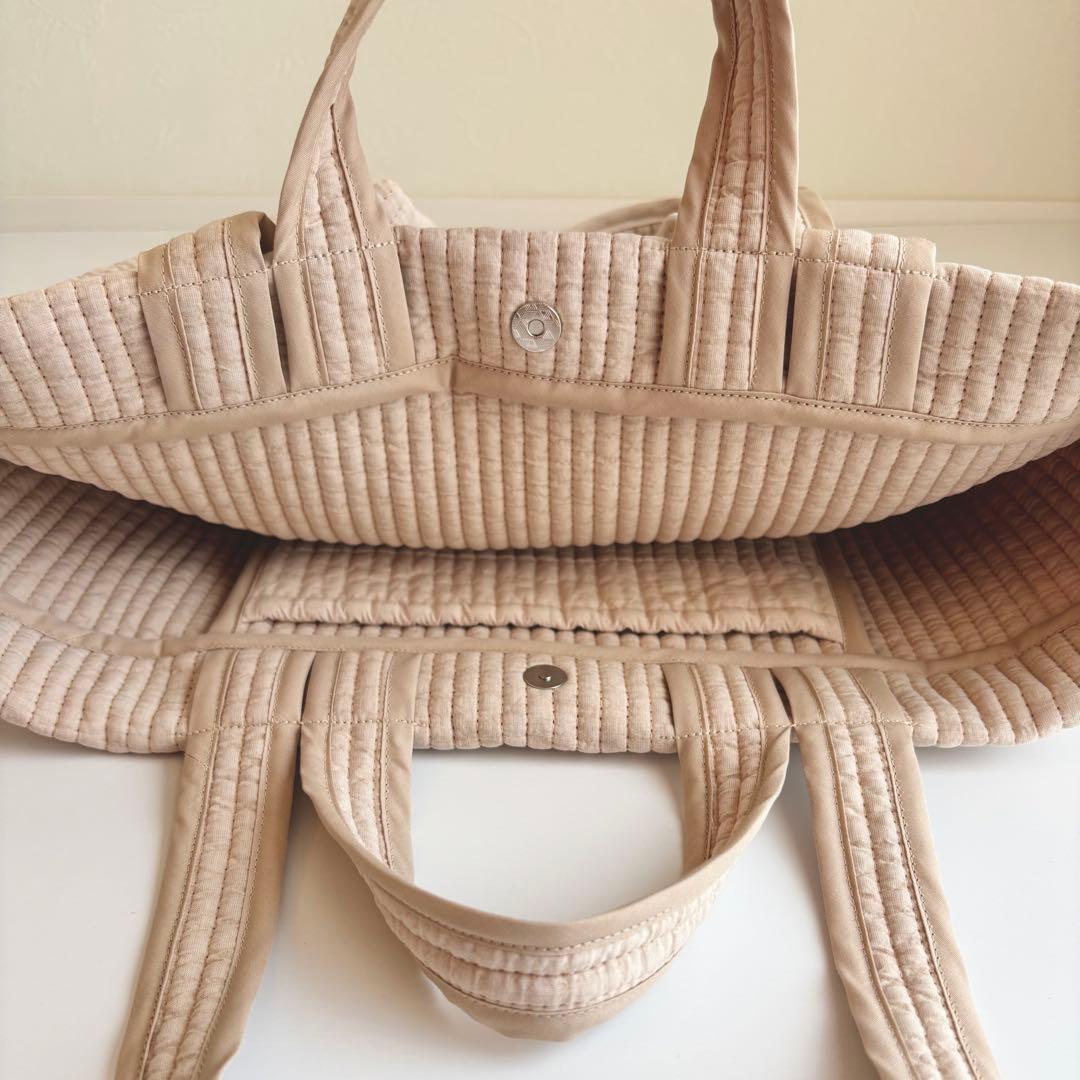 ヌビバッグ◎ミルクティー ダブルハンドル　マザーズバッグ　イブル garden