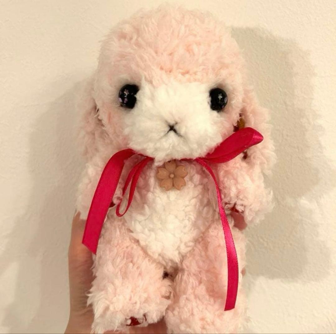 キツネ　桜　　うさぎ、作家　ぬいぐるみ