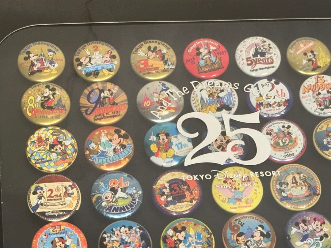 《新品未開封》TDR東京ディズニーリゾート 25周年 缶バッジコレクションBOX