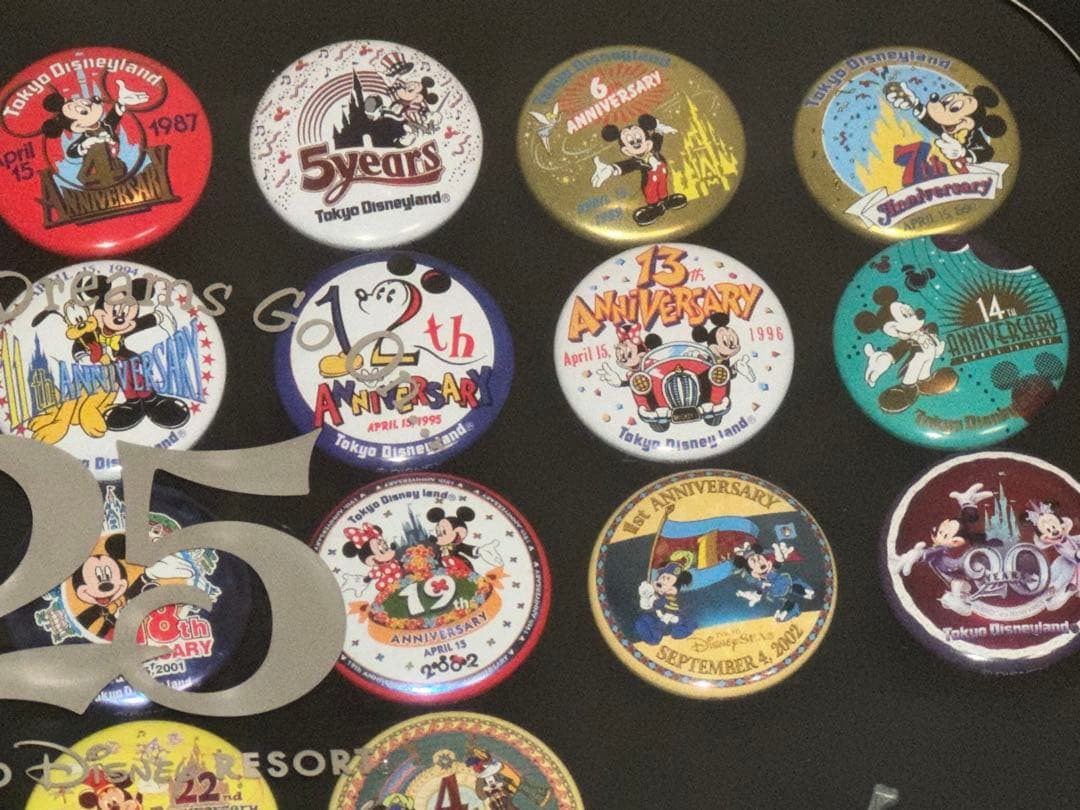 《新品未開封》TDR東京ディズニーリゾート 25周年 缶バッジコレクションBOX