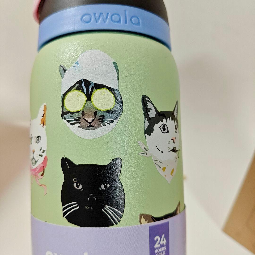 新品 Urban Outfitters限定 owala水筒 猫柄32oz