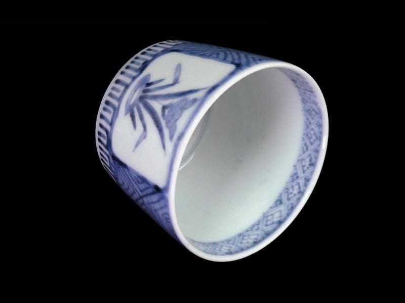 古伊万里　染付　水仙の図　蕎麦猪口　A115AS-fbtm