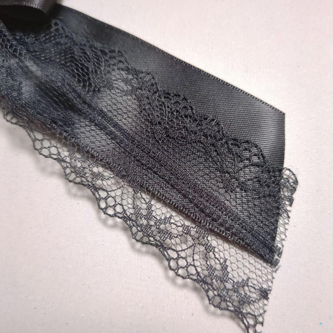 確認　たらりんヘアリボン ヘアゴム　572　黒　♡　セレモニー　発表会