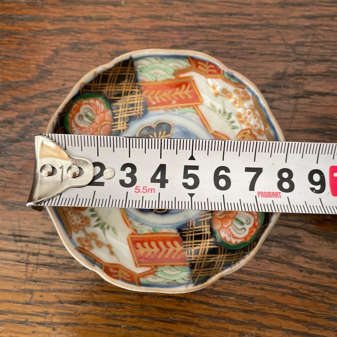 金彩色絵皿　染付　骨董　赤絵　皿　取皿　古美術