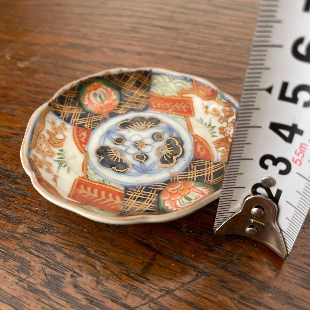 金彩色絵皿　染付　骨董　赤絵　皿　取皿　古美術