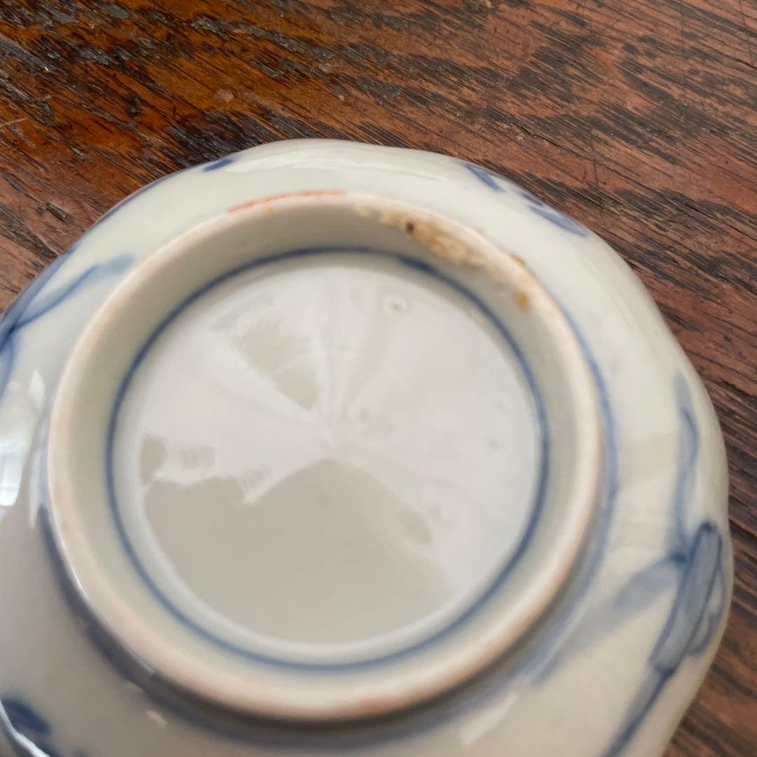 金彩色絵皿　染付　骨董　赤絵　皿　取皿　古美術