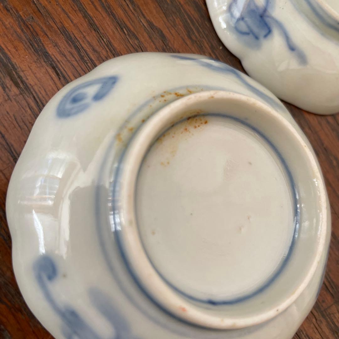 金彩色絵皿　染付　骨董　赤絵　皿　取皿　古美術