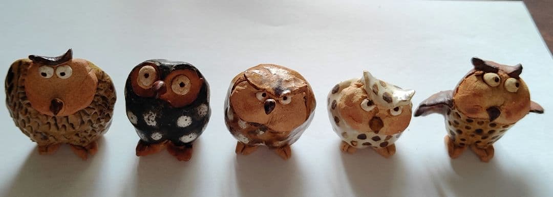 ささきようこ作/陶人形 ふくろう