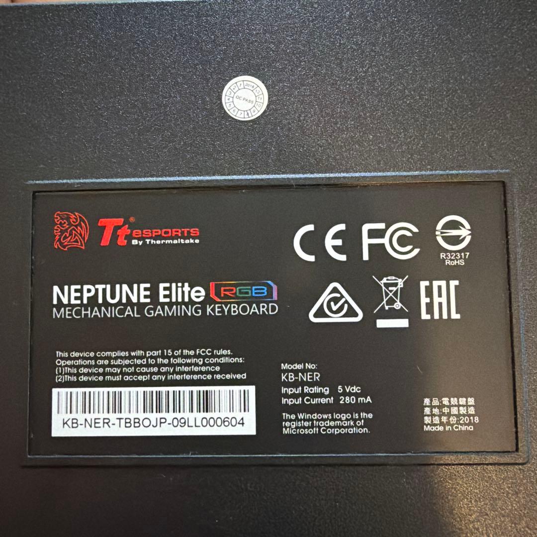 ツクモ　初音ミクキーボード　nature elite rgb 箱無し