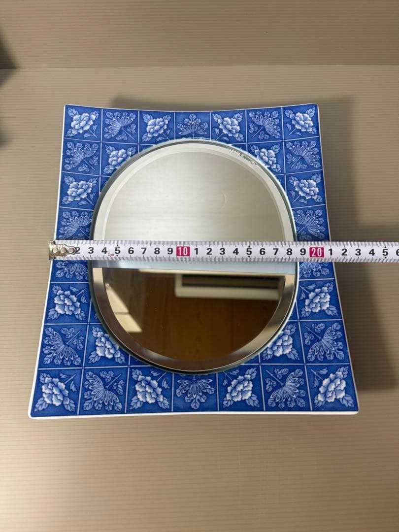 2090 香蘭社　染付花文　鏡