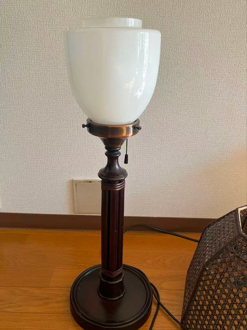 天然素材　籐　アンティークランプ　貴重　古美術品