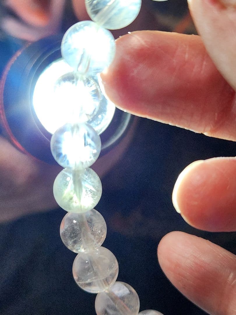 天然石ブレスレット　ブルーニードルクォーツ