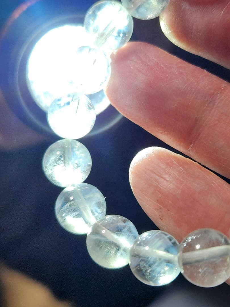 天然石ブレスレット　ブルーニードルクォーツ