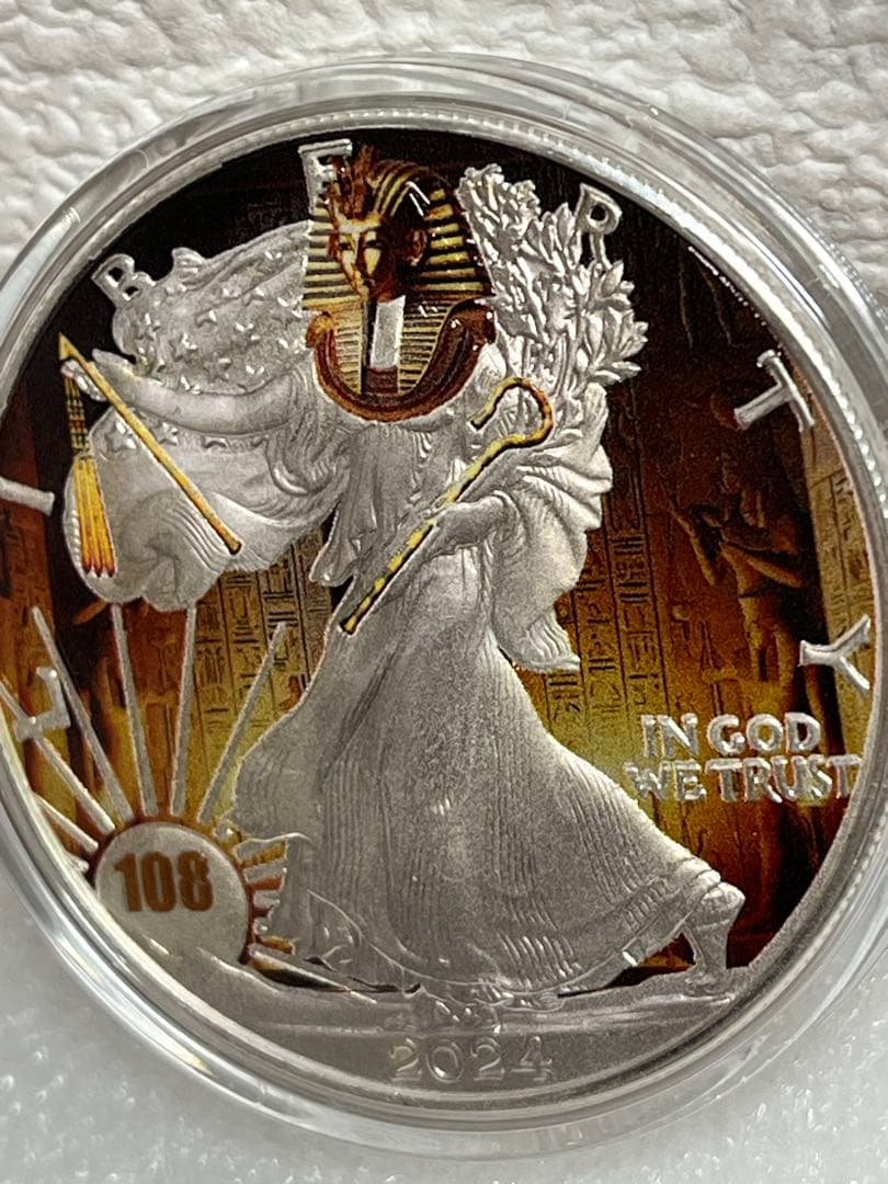 2024　ツタンカーメン　アメリカンイーグル　リバティ　1オンス　銀貨　