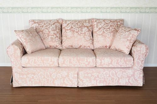 フラワーピンク 3Pソファー　幅１８５cm 日本の住宅サイズにマッチさせました。