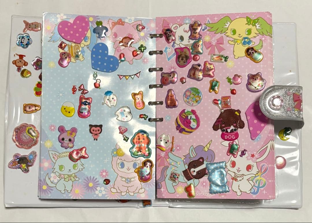 【完成品】★希少 レア時物★ジュエルペット シール帳 バインダー付き 平成女児