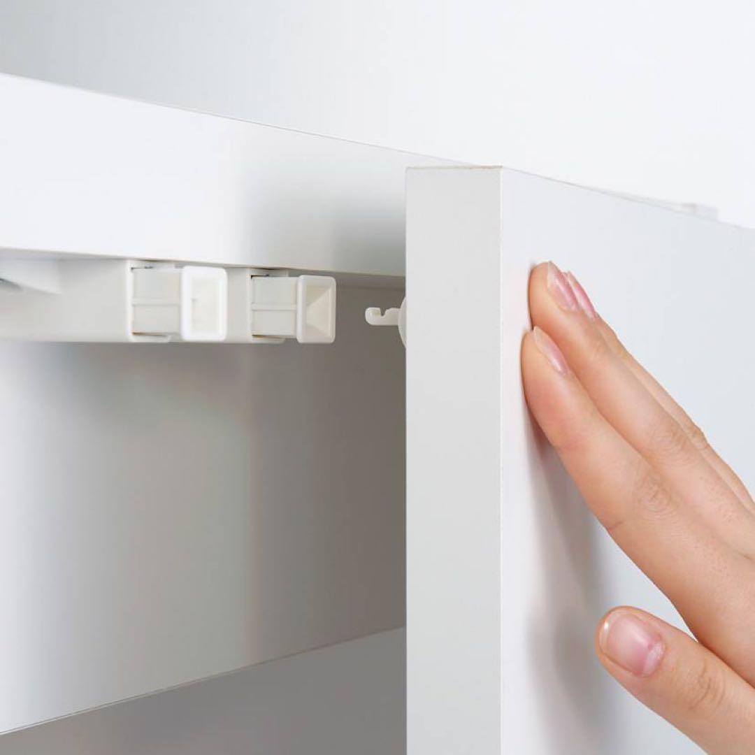 dinos可動式間仕切りミラークローゼット白ハンガ1段タイプ