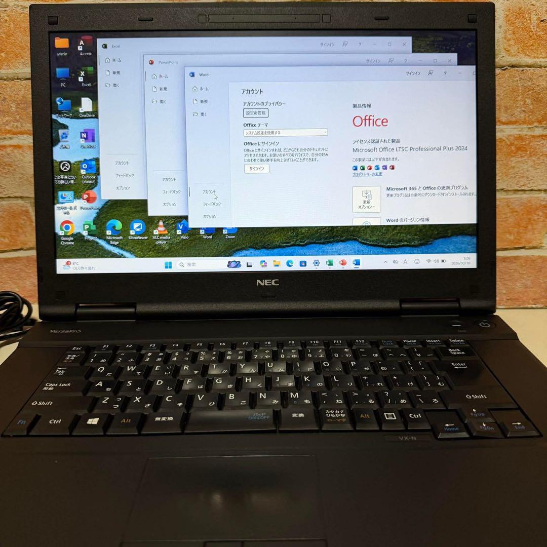 NECノートPC Corei5 SSDメモリ8GB Windows11オフィス付