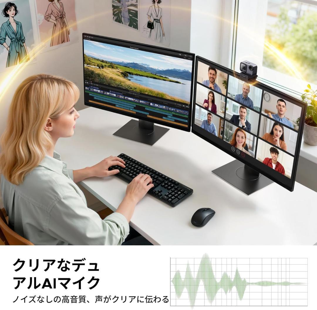 UGREEN FineCam 4K AI 1/2型センサー 高性能Webカメラ