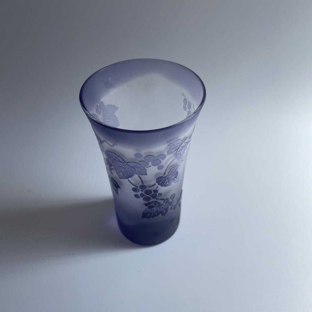 ぶどう模様の紫色グラス10カップ