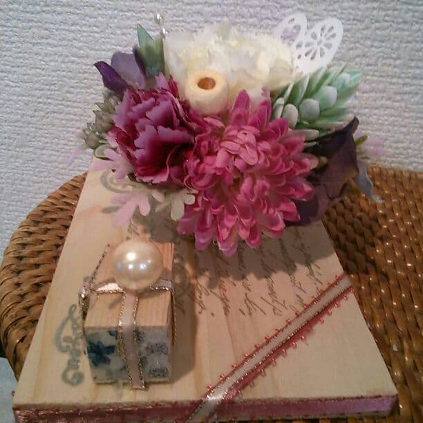 母の日カーネーションプレート②アレンジ光触媒