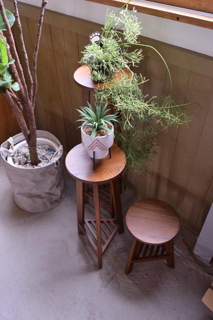Mサイズ フラワースタンド 室内 木製 観葉植物 GUY-922 N02