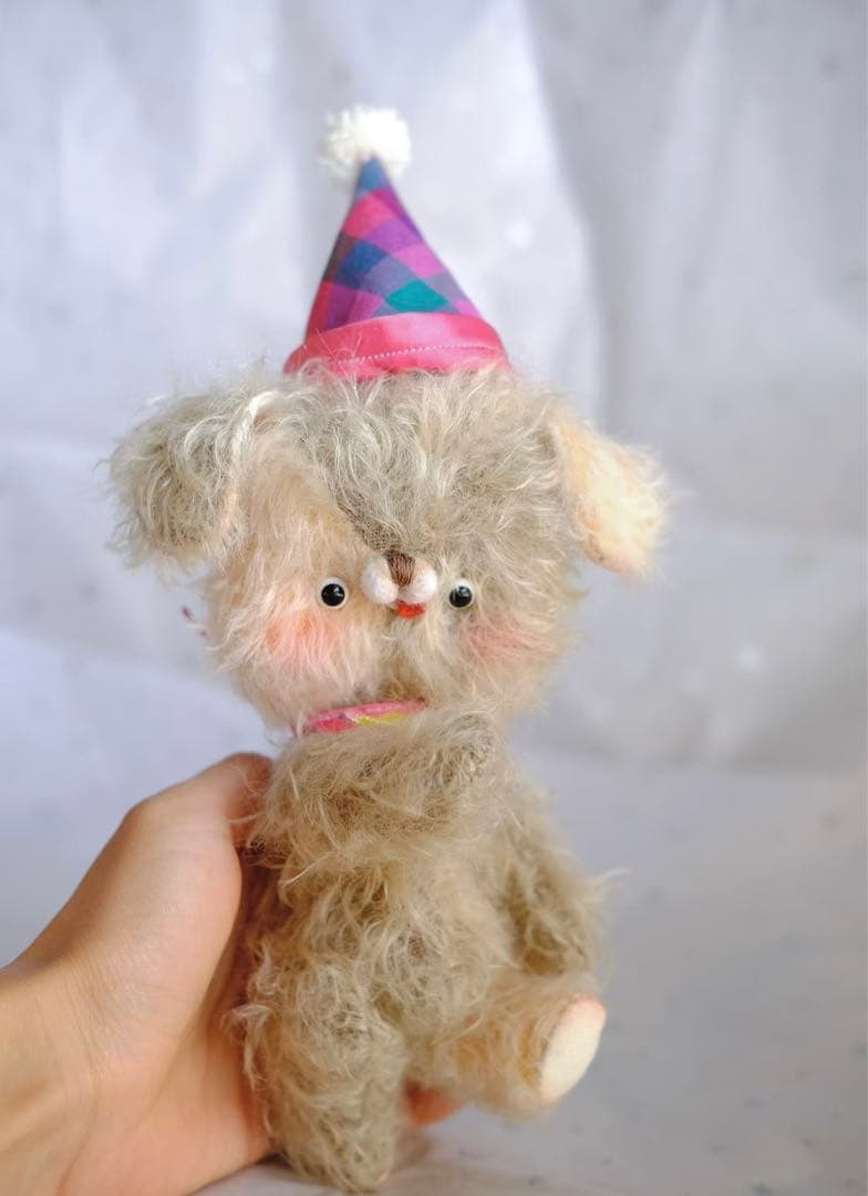 パーティワンワン 犬 アーティストベア ハンドメイド 海外作家様 ぬいぐるみ