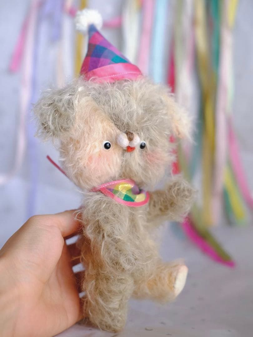 パーティワンワン 犬 アーティストベア ハンドメイド 海外作家様 ぬいぐるみ