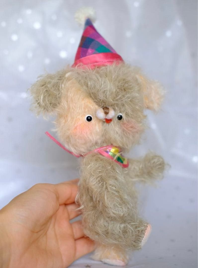 パーティワンワン 犬 アーティストベア ハンドメイド 海外作家様 ぬいぐるみ