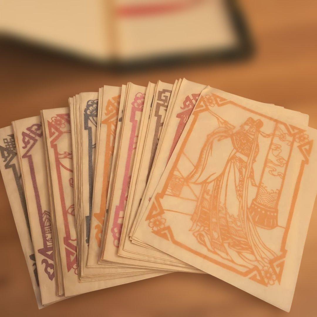 中国民間刻紙 三国志 切絵 50枚セット ヴィンテージ 工芸品