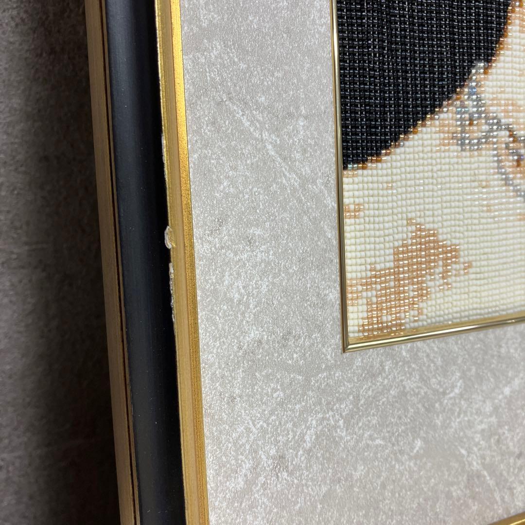 デリカビーズ織/MUYUKI/ハンドメイド/額絵/オードリー・ヘプバーン