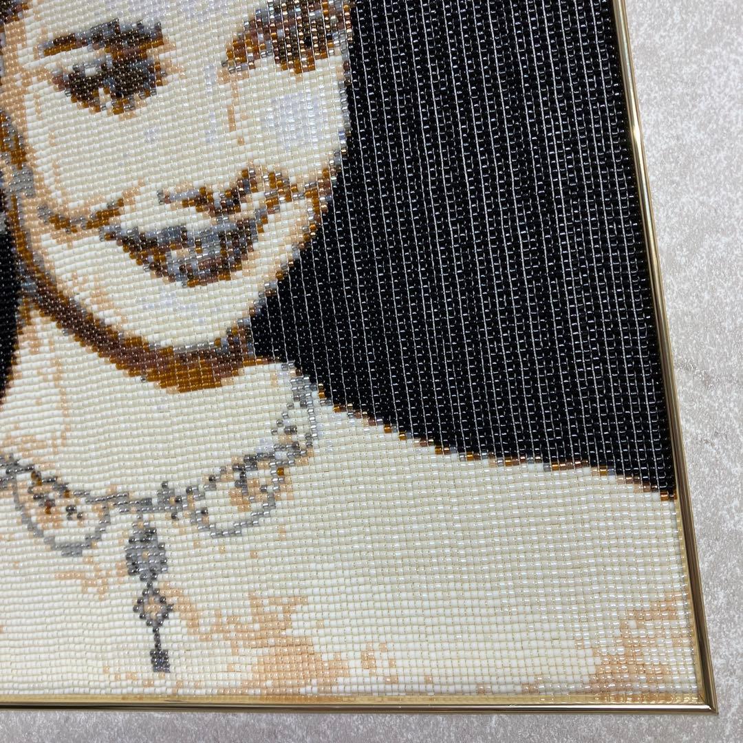 デリカビーズ織/MUYUKI/ハンドメイド/額絵/オードリー・ヘプバーン