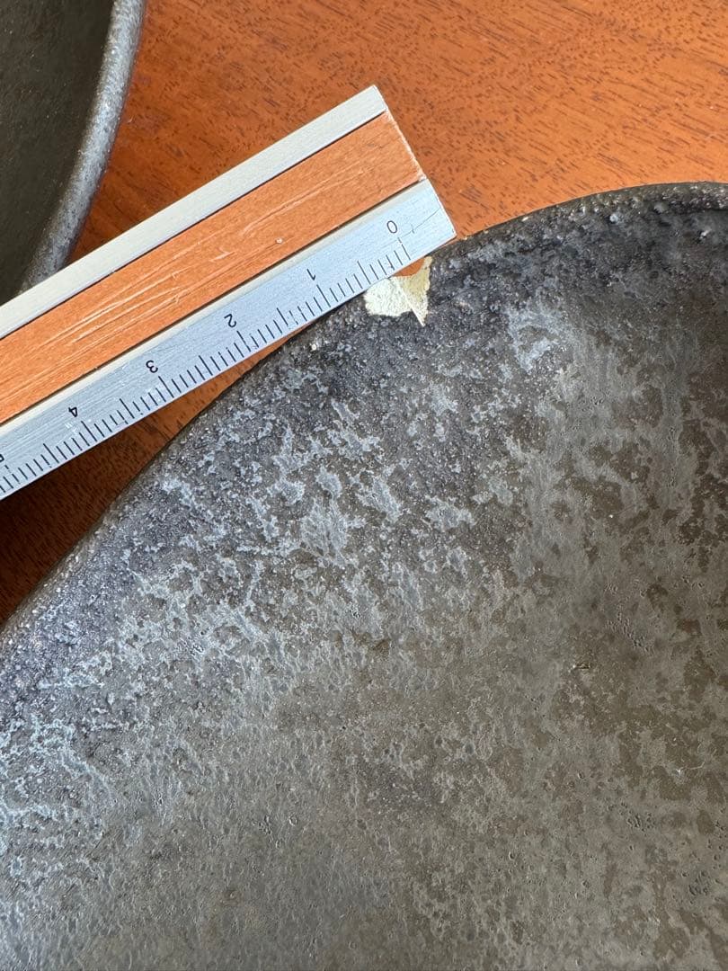 安福由美子さん　黒錆 オーバル深皿　カレー皿2枚