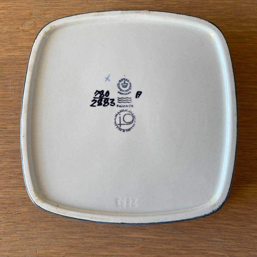 【美品】ロイヤルコペンハーゲン　バッカ　角皿　ブルー