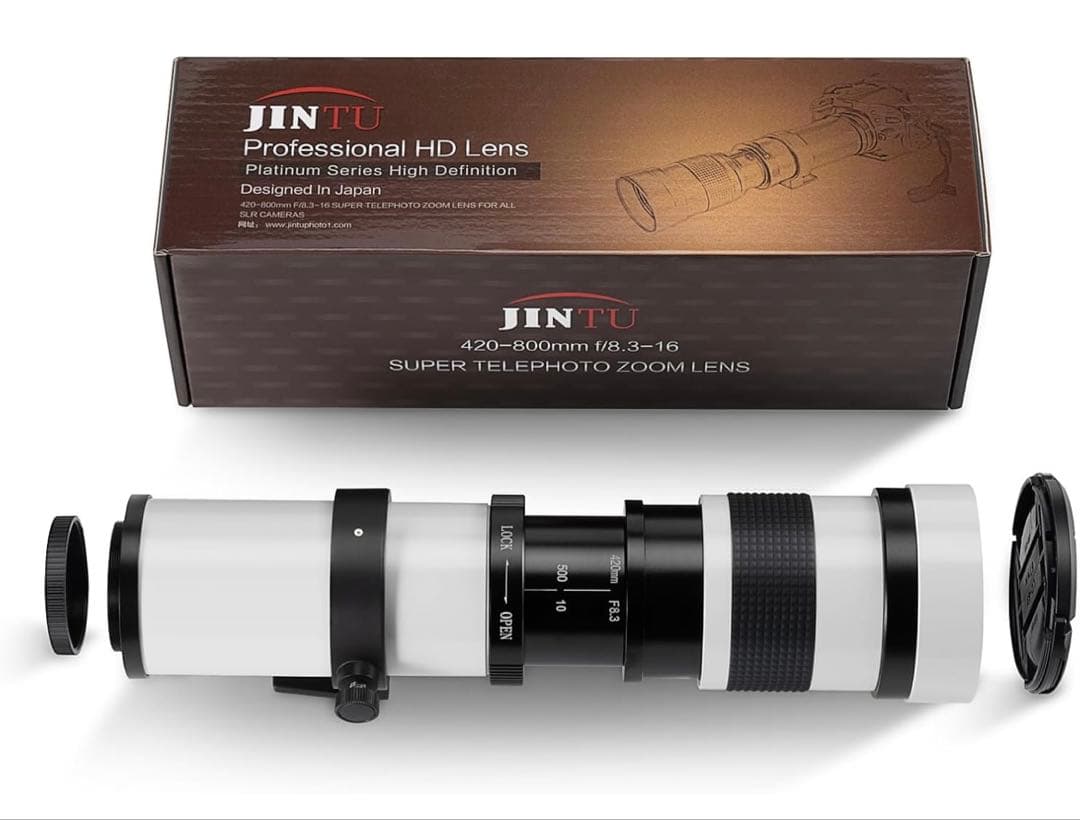 JINTU 420-1600mm f / 8.3 HD望遠レンズ+ 2倍レンズ
