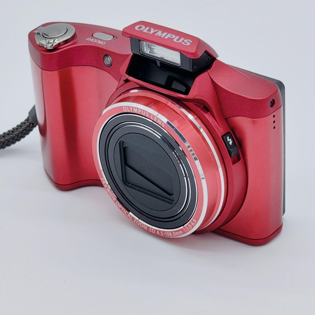 【動作確認済み】OLYMPUS SZ-14 デジタルカメラ レッド 24倍ズーム