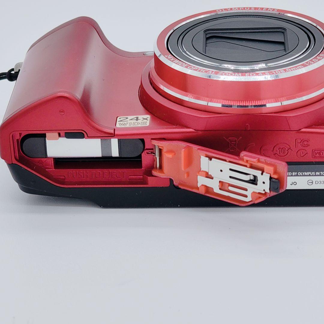 【動作確認済み】OLYMPUS SZ-14 デジタルカメラ レッド 24倍ズーム