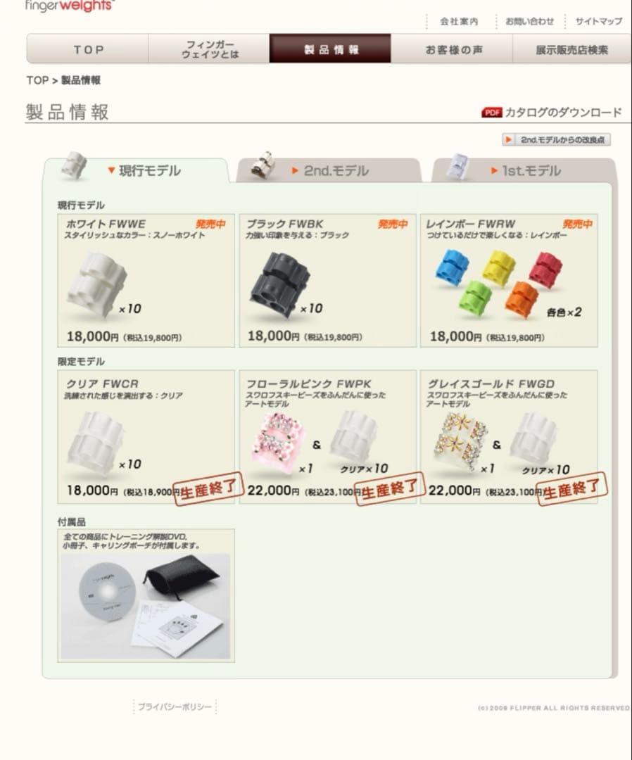 finger weights フィンガーウェイト　クリアゴールド　稀少　生産終了