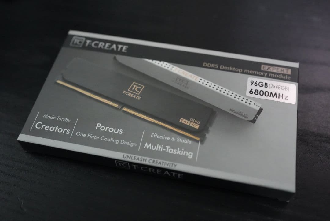 Team T-CREATE EXPERT DDR5 6800 96GB メモリー