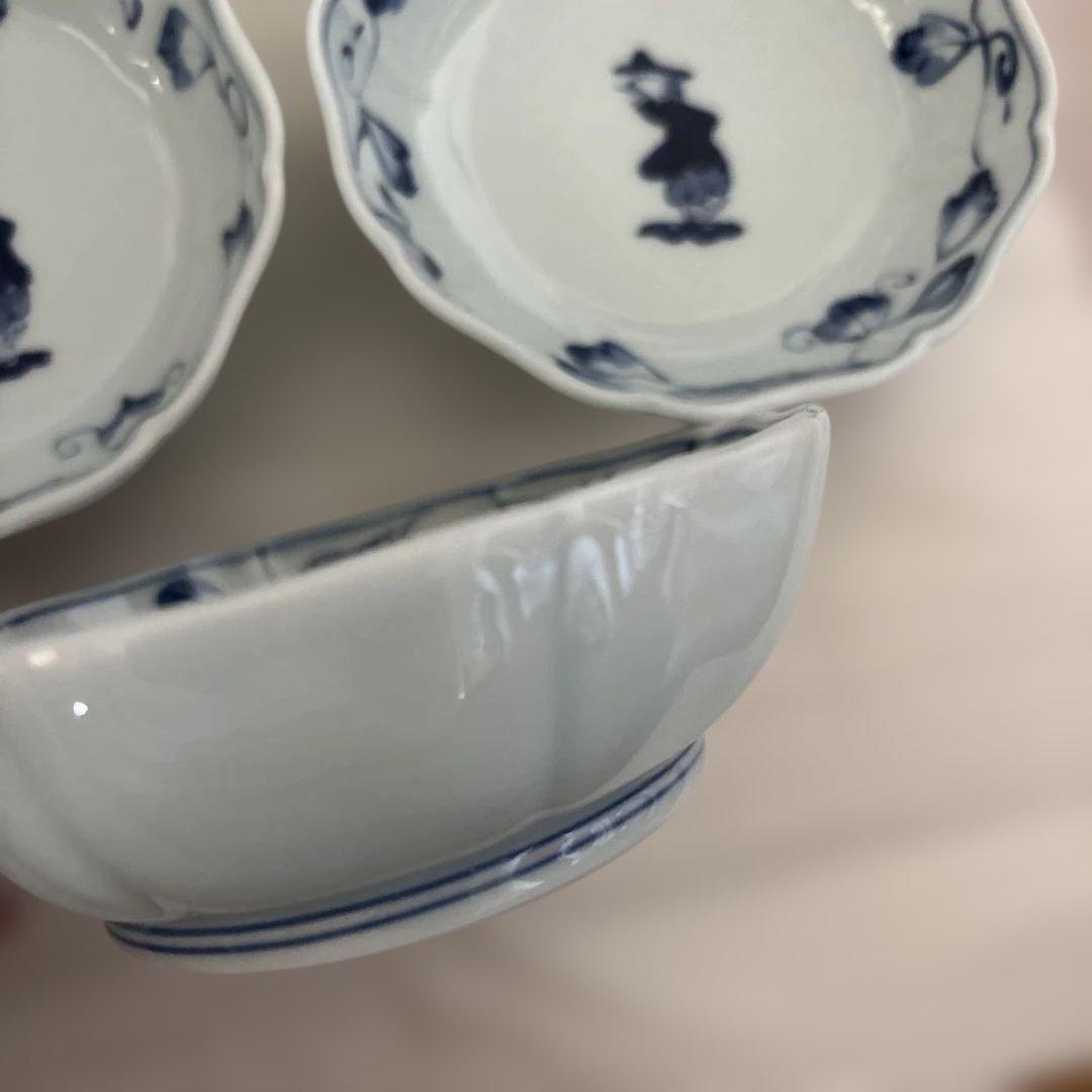 有田焼【青花】陶器ボウル 5個セット