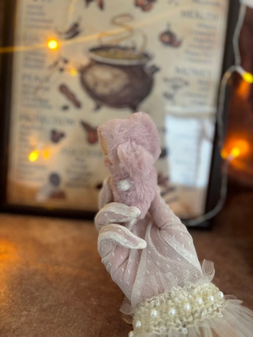 アートドール　うさぎ幻獣の郵便屋さん　羊毛フェルト