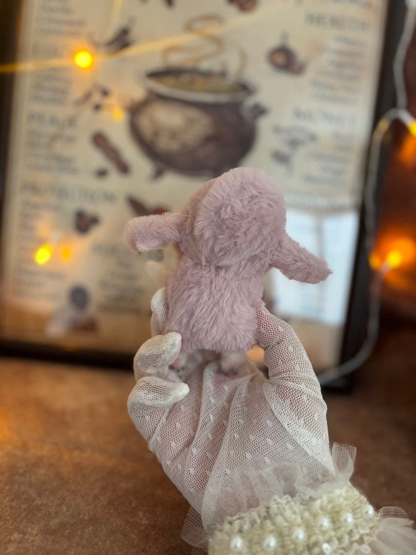 アートドール　うさぎ幻獣の郵便屋さん　羊毛フェルト