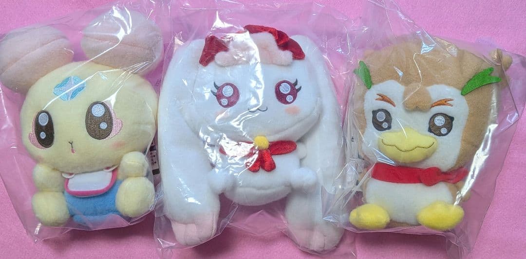 プリキュアくじ　C賞　ふわふわ妖精ぬいぐるみ3種　ラストワン賞