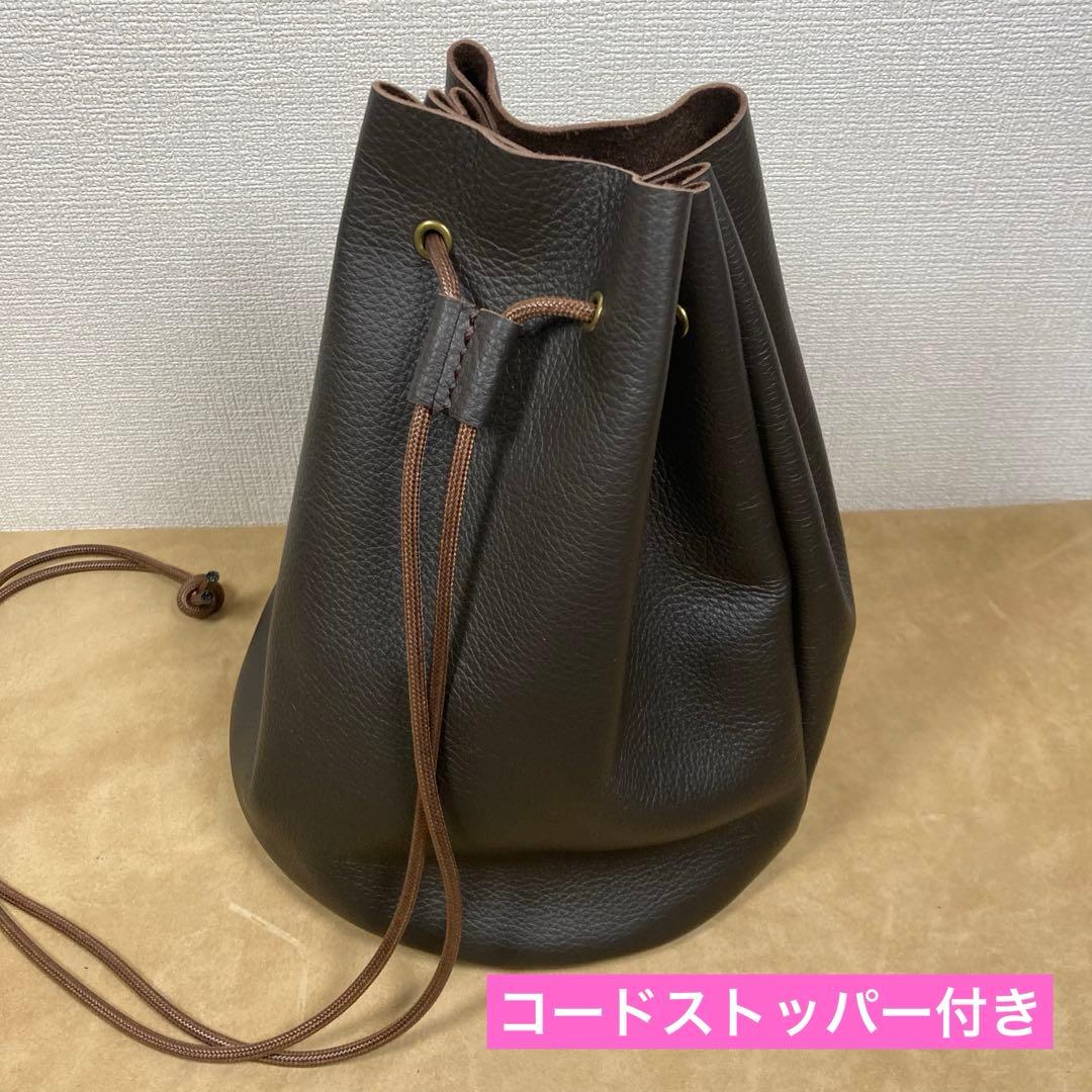 巾着バック2個まとめ買い　コードストッパー付き　ハンドメイド　手縫い