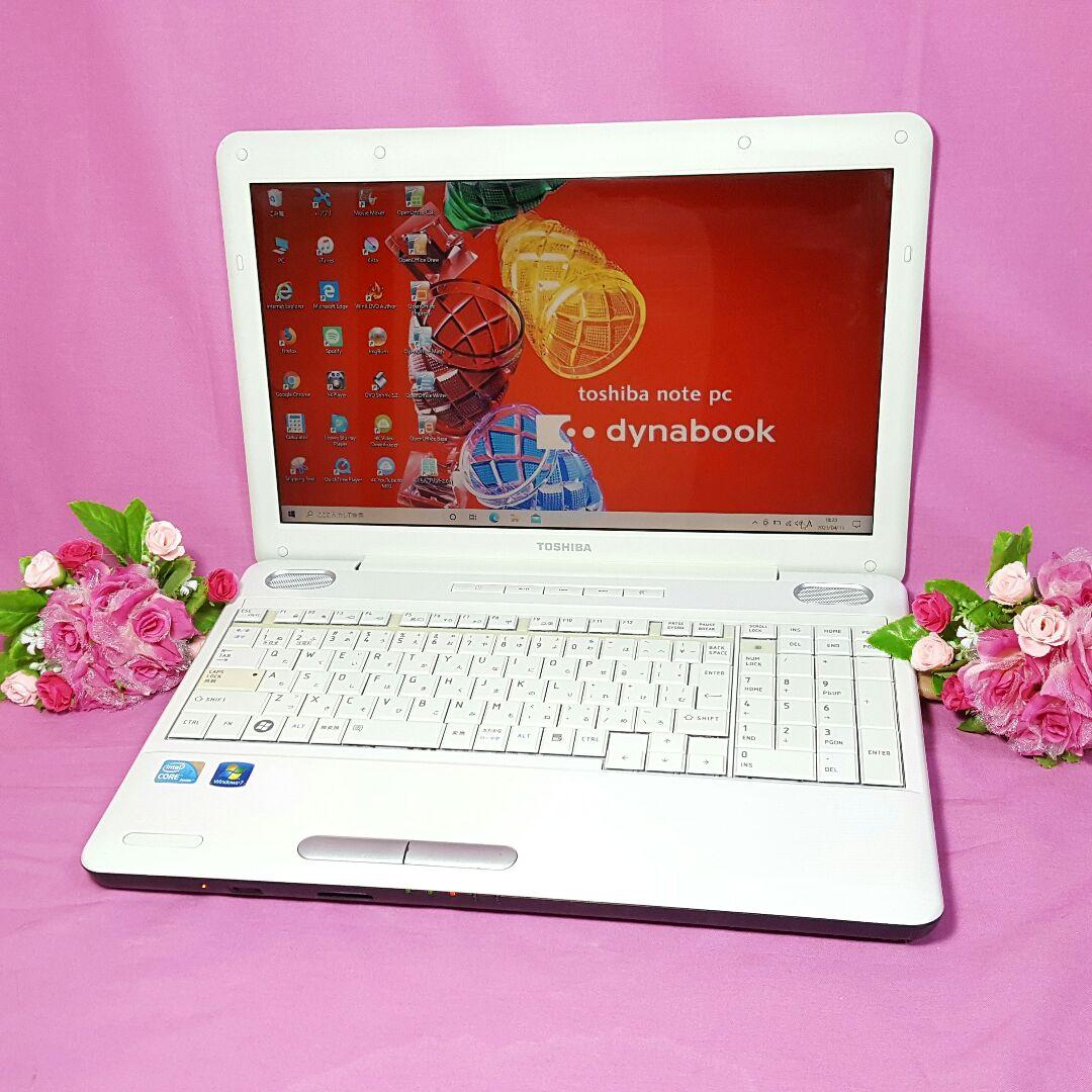 モモ✿CORE-i3✿ホワイト✿Dynabook✿大容量HDD✿メモリ4G