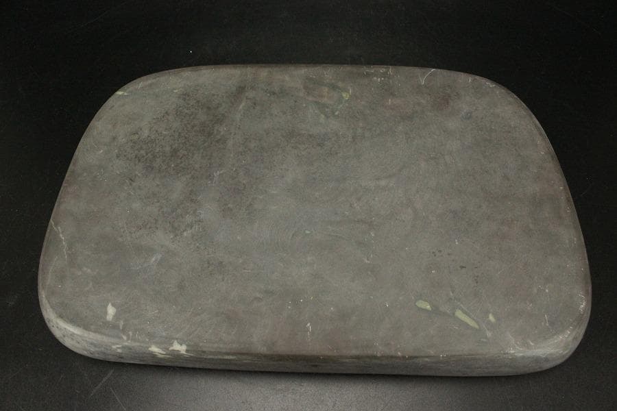 端渓 刻山水 硯 中国美術 民国 文房四宝(ZE840)